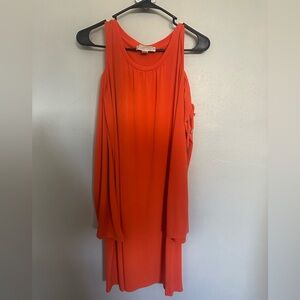 Women’s Micheal Kors Orange Cold shoulder Dress XL